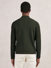 Reiss Forest Green Roberto Four-Pocket Zip-Through Cardigan - Image 5 of 6