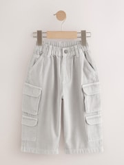 Grey 100% Cotton Cargo Trouser Jeans (3mths-7yrs) - Image 5 of 8