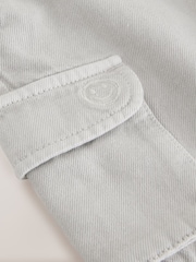 Grey 100% Cotton Cargo Trouser Jeans (3mths-7yrs) - Image 7 of 8