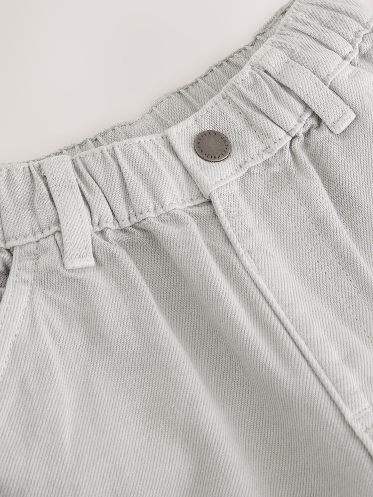 Grey 100% Cotton Cargo Trouser Jeans (3mths-7yrs) - Image 8 of 8