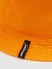 Reiss Papaya Orange Tapered Unisex Fit McLaren Racing Cotton Bucket Hat - Image 5 of 5
