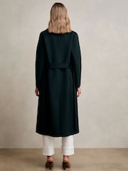 Reiss Green Rene Petite Double-Breasted Blindseam Coat Wool-Blend - Image 4 of 9