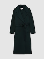 Reiss Green Rene Double-Breasted Blindseam Coat Wool-Blend - Image 2 of 8