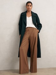 Reiss Green Rene Double-Breasted Blindseam Coat Wool-Blend - Image 3 of 8