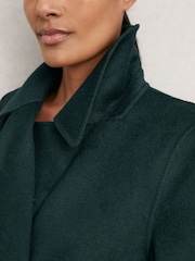 Reiss Green Rene Double-Breasted Blindseam Coat Wool-Blend - Image 4 of 8