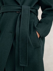 Reiss Green Rene Double-Breasted Blindseam Coat Wool-Blend - Image 5 of 8