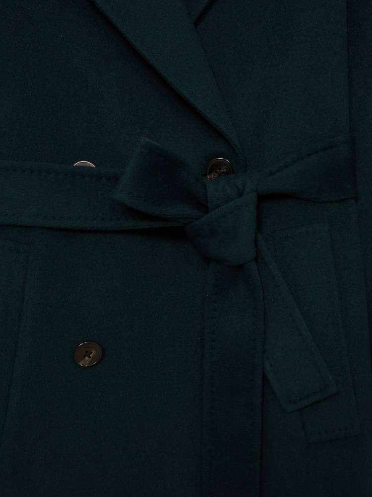 Reiss Green Rene Double-Breasted Blindseam Coat Wool-Blend - Image 6 of 6 Reiss Green Rene Double-Breasted Blindseam Coat Wool-Blend - Image 6 of 6