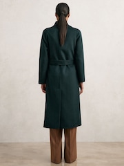 Reiss Green Rene Double-Breasted Blindseam Coat Wool-Blend - Image 7 of 8