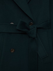 Reiss Green Rene Double-Breasted Blindseam Coat Wool-Blend - Image 8 of 8