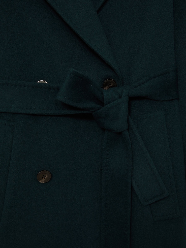 Reiss Green Rene Double-Breasted Blindseam Coat Wool-Blend - Image 8 of 8