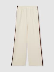 Reiss Cream Robyn Side-Stripe Wide-Leg Trousers - Image 2 of 5