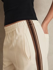 Reiss Cream Robyn Side-Stripe Wide-Leg Trousers - Image 3 of 5