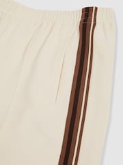 Reiss Cream Robyn Side-Stripe Wide-Leg Trousers - Image 5 of 5