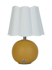 Searchlight Mustard and Chrome Rechargeable LED Touch Libby Table Lamp - Image 3 of 4