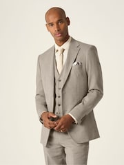 Skopes Natural Tailored Fit Calvados Linen Blend Suit Jacket - Image 1 of 5