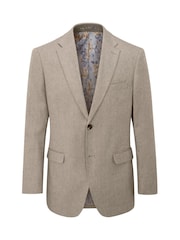 Skopes Natural Tailored Fit Calvados Linen Blend Suit Jacket - Image 4 of 5