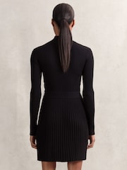 Reiss Vienna Rib-Knit Belted Half-Zip Flippy Dress - صورة 4 من 5