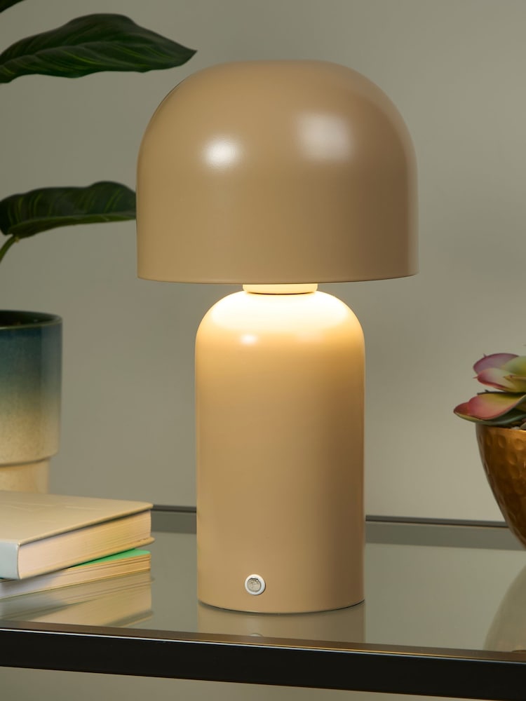 Searchlight Natural Taupe Rechargeable LED Touch Bellota Table Lamp - Image 1 of 4