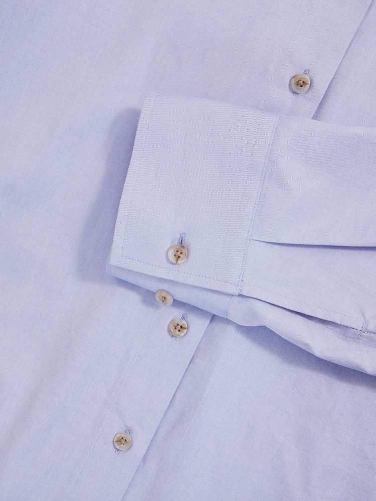 Reiss Blue Callie Cotton Button Through Oxford Shirt - Image 5 of 5