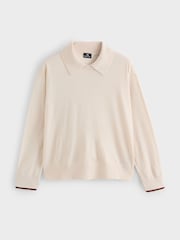 PS Paul Smith Cream Collared Knit Wool Jumper - Image 1 of 1