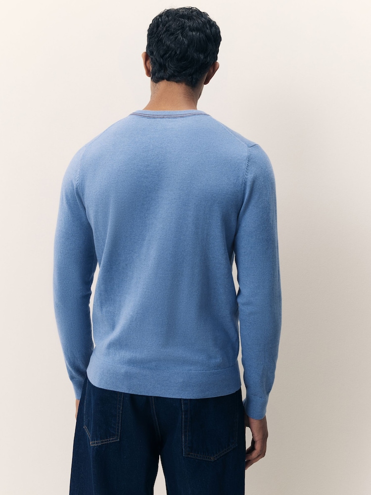PS Paul Smith Contrast Stitch Crew Neck Jumper - Image 2 of 6 PS Paul Smith Contrast Stitch Crew Neck Jumper - Image 2 of 6
