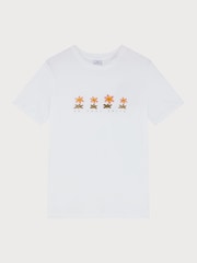 PS Paul Smith Flower Graphic Print Jersey White T-Shirt - Image 1 of 2