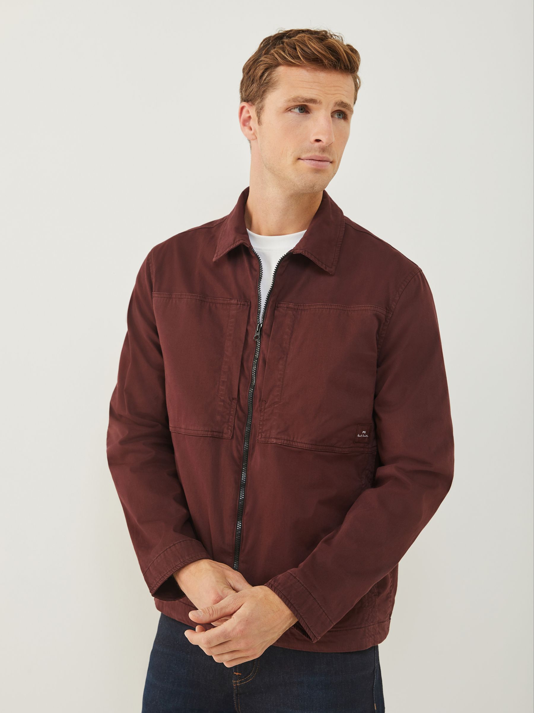 Buy PS Paul Smith Red Zip Through Shacket Jacket from Next USA