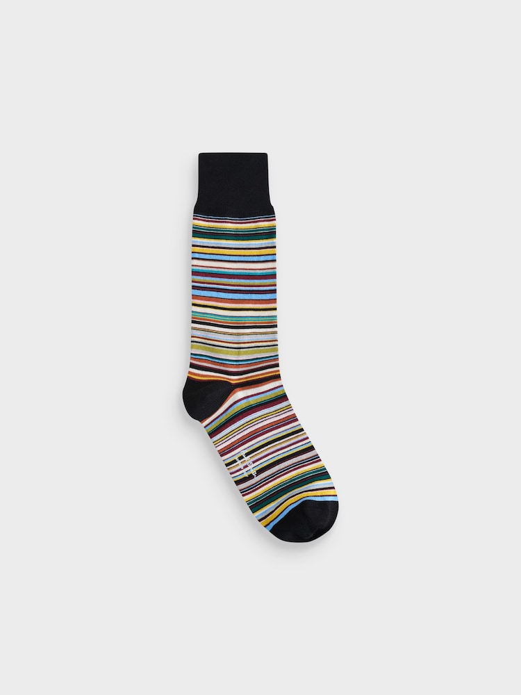 PS Paul Smith Signature Stripe Black Socks 3 Pack - Image 4 of 4