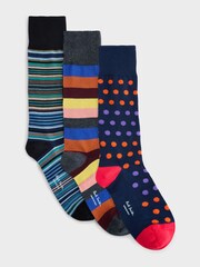 PS Paul Smith Patterned Socks 3 Pack - Bild 1 von 4