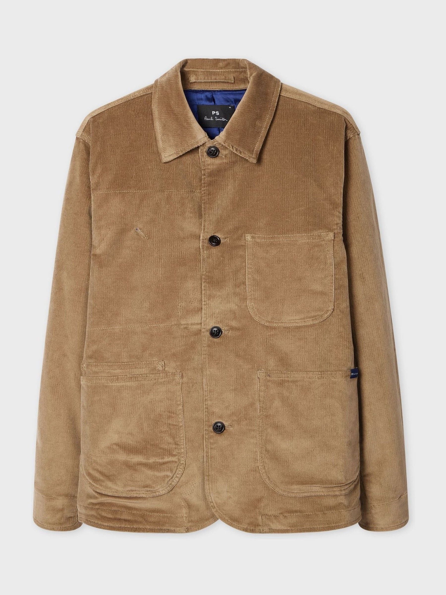 Buy PS Paul Smith Brown Pocket Detail Logo Cord Overshirt Jacket