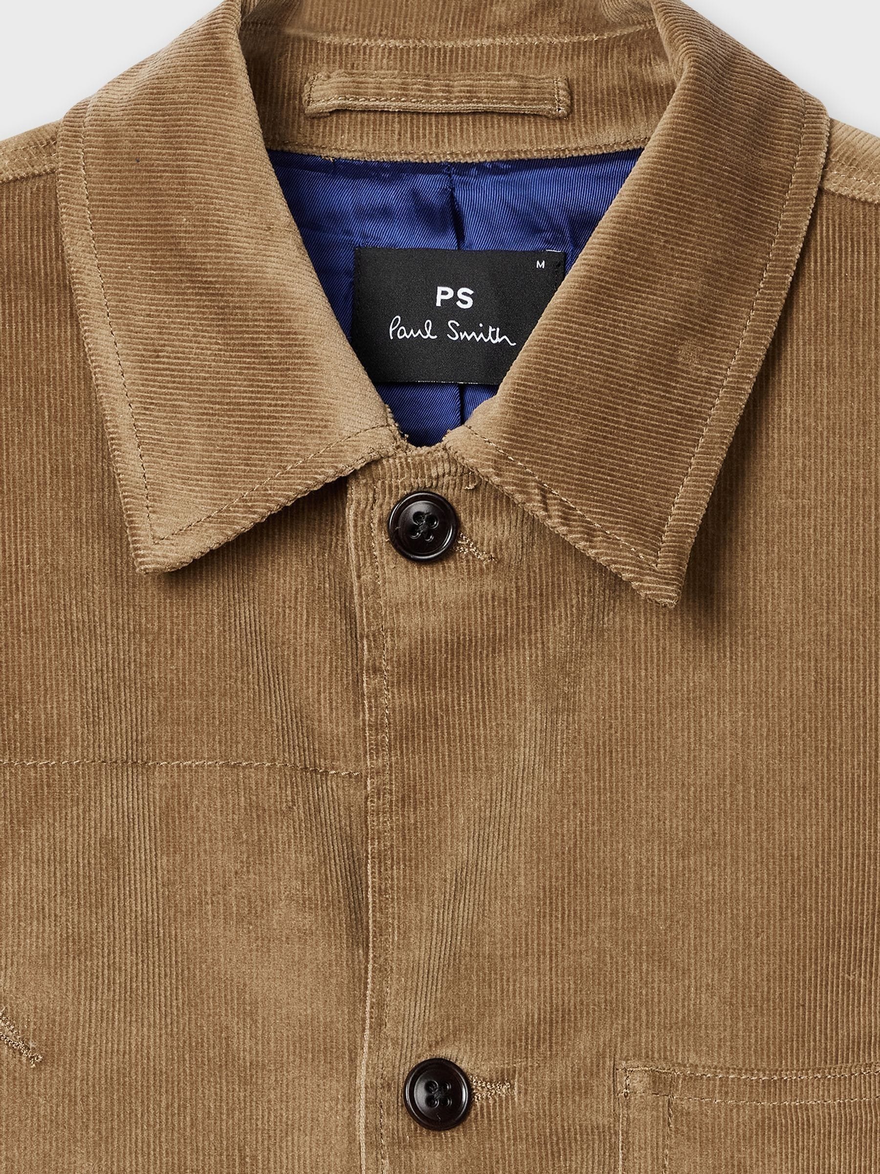 Buy PS Paul Smith Brown Pocket Detail Logo Cord Overshirt Jacket