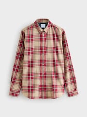 PS Paul Smith Cream Regular-Fit Check Flannel Shirt - Image 1 of 1