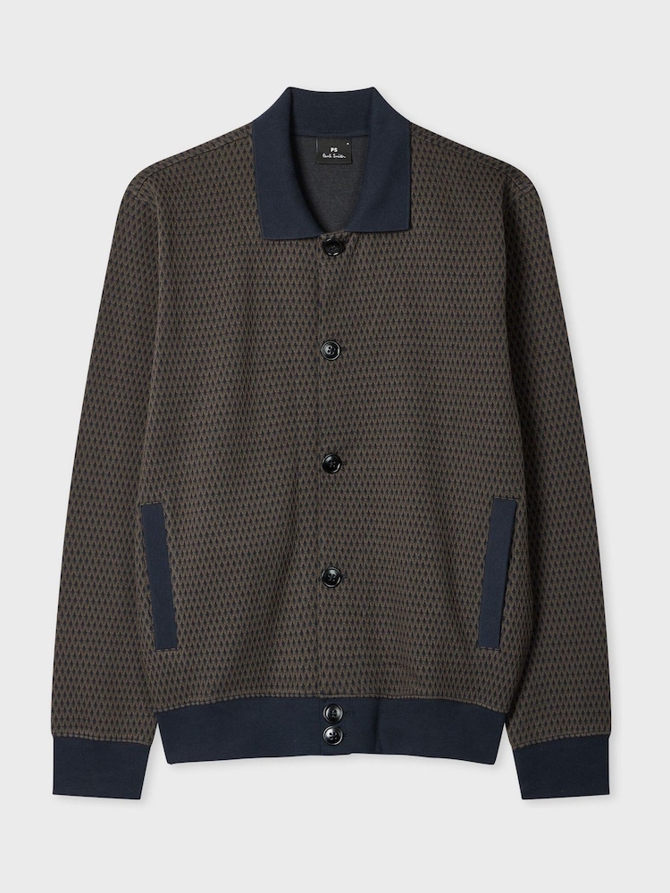PS Paul Smith Textured Button Through Black Jacket - Image 1 of 5 PS Paul Smith Textured Button Through Black Jacket - Image 1 of 5