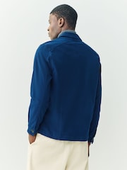 PS Paul Smith Blue Pocket Detail Logo Overshirt Jacket - Image 2 of 6