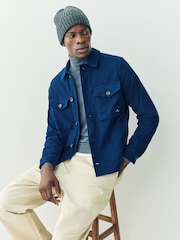 PS Paul Smith Blue Pocket Detail Logo Overshirt Jacket - Image 3 of 6