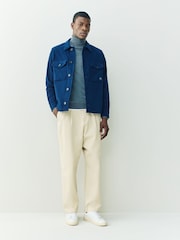 PS Paul Smith Blue Pocket Detail Logo Overshirt Jacket - Image 5 of 6