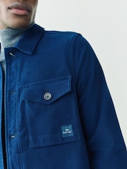 PS Paul Smith Blue Pocket Detail Logo Overshirt Jacket - Image 6 of 6