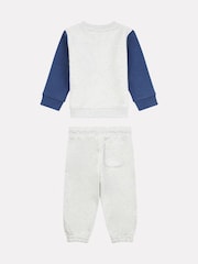 New Balance Grey Kids 100% Cotton Crew Top & Joggers Set - Image 2 of 3