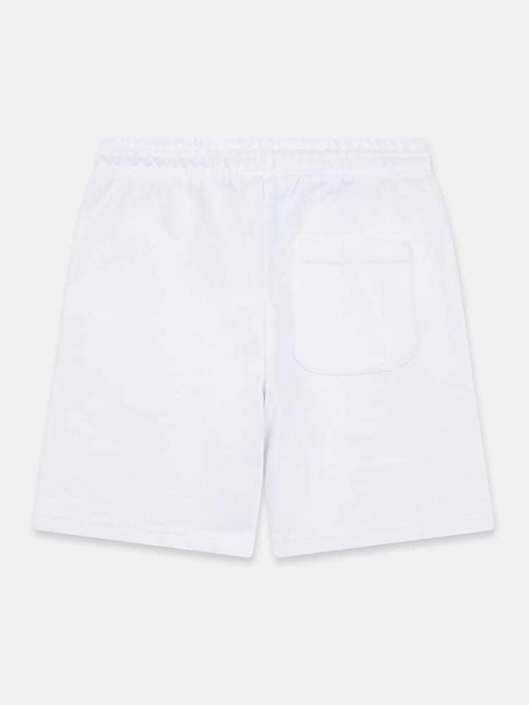 New Balance White Kids Brush Back Stacked Logo Shorts - Image 2 of 3
