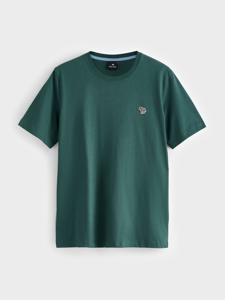 PS Paul Smith Regular Fit Green Logo T-Shirt - Image 1 of 1 PS Paul Smith Regular Fit Green Logo T-Shirt - Image 1 of 1