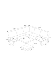 Green Metal Dali Corner Sofa and Table Lounge Set - Image 3 of 11