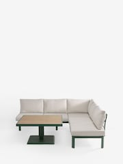 Green Metal Dali Corner Sofa and Table Lounge Set - Image 7 of 11