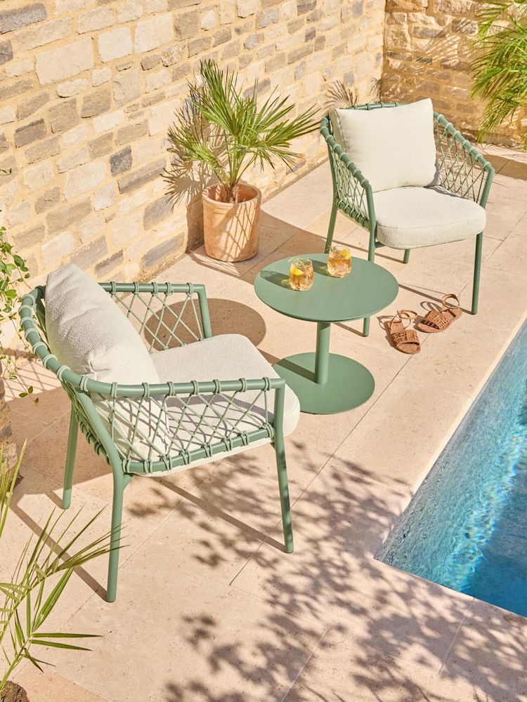 3 Piece Green Metal Dali Chairs and Table Bistro Set - Image 1 of 9