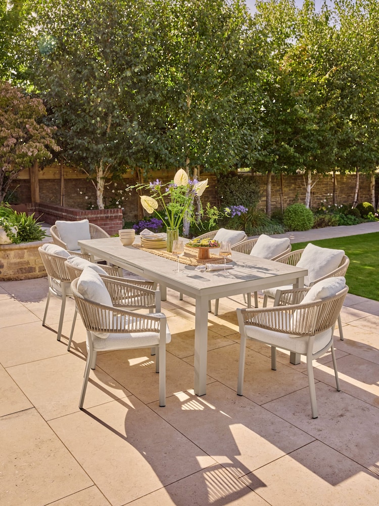 Natural Soller 8 Seater Extending Dining Table Set - Image 2 of 11