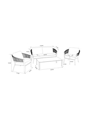 4 Piece Natural Soller Sofa Chairs and Table Lounge Set - Image 3 of 8