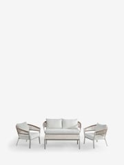 4 Piece Natural Soller Sofa Chairs and Table Lounge Set - Image 6 of 8