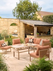 Rust Brown Abel Rattan Garden Modular Sofa and Table Lounge Set - Image 3 of 11