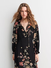 Sea New York Black Jolie Print Midi Dress - Image 5 of 6