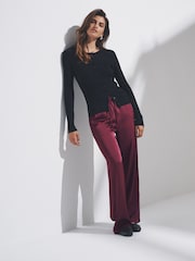 The Set 2 Pack Satin Wide Leg Pull On Trousers - Slika 1 iz 12