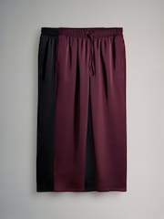 The Set 2 Pack Satin Wide Leg Pull On Trousers - Slika 2 iz 12